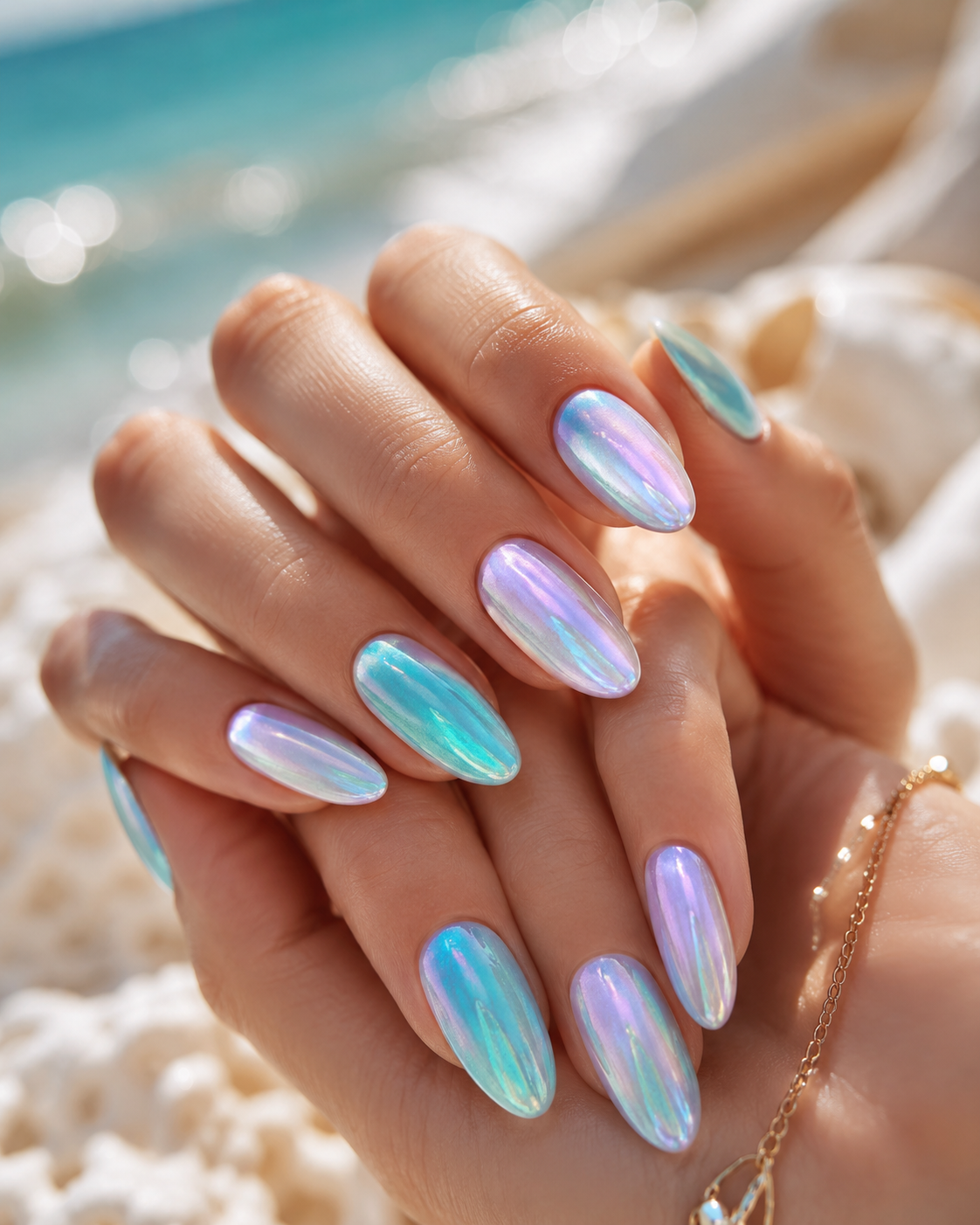 Mermaid Shimmer Nails